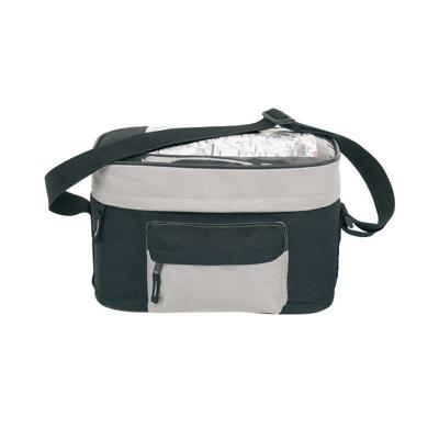 Fiets koeltas - 8 liter - zwart/grijs - stuurtas voor de fiets - 30x15x18 cm - fietstas