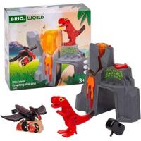 Brio Uitbarstende dinosaurusvulkaan - Houten treincircuitaccessoire - Batterijloze/magneetspeelactie - Vanaf 3 jaar - Brio