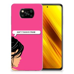 Xiaomi Poco X3 | Poco X3 Pro Silicone-hoesje Woman Don't Touch My Phone