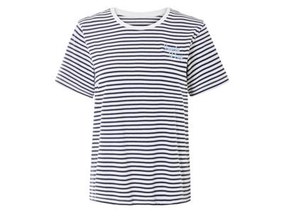 esmara Dames T-shirt (Zwart/wit, S (36/38))