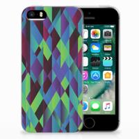 Apple iPhone SE | 5S | TPU Hoesje | Abstract Green Blue