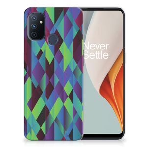 OnePlus Nord N100 TPU Hoesje Abstract Green Blue