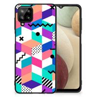 Samsung Galaxy A12 Backcover Blokken Kleurrijk