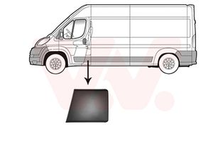 Sier- / beschermingspaneel, zijwand VAN WEZEL, Inbouwplaats: Links, u.a. für Fiat, Peugeot, Citroën