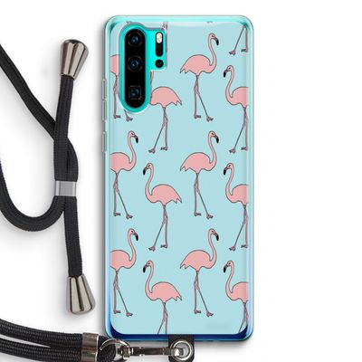 Anything Flamingoes: Huawei P30 Pro Transparant Hoesje met koord