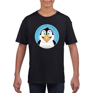 T-shirt pinguin zwart kinderen