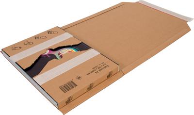 Cleverpack wikkelverpakking uit golfkarton, ft 215 x 305 x 20 / 80 mm, pak van 10 stuks