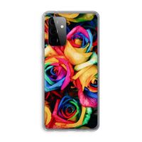 Neon bloemen: Samsung Galaxy A72 Transparant Hoesje