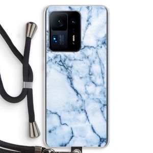 Blauw marmer: Xiaomi Mi Mix 4 Transparant Hoesje met koord