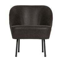 BePureHome Vogue fauteuil kunstleer zwart