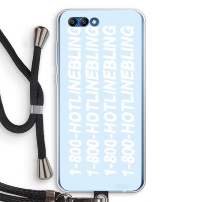 Hotline bling blue: Honor 10 Transparant Hoesje met koord