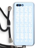 Hotline bling blue: Honor 10 Transparant Hoesje met koord
