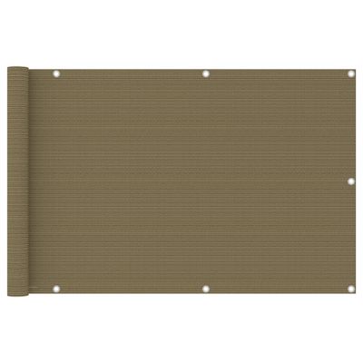 VidaXL Balkonscherm 90x600 cm hdpe taupe
