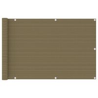 VidaXL Balkonscherm 90x600 cm hdpe taupe - thumbnail