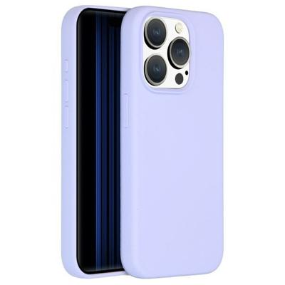 AccezzLiquid Silicone Backcover met MagSafe iPhone 15 Pro Telefoonhoesje Paars