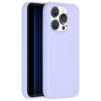Accezz Liquid Silicone Backcover met MagSafe iPhone 15 Pro Telefoonhoesje Paars
