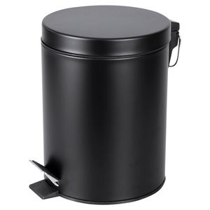 Pedaalemmer Differnz Soft Close Deksel 5 Liter Mat Zwart Differnz