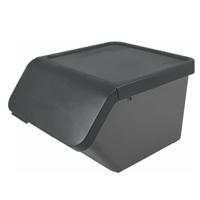 Sunware Sigma Home sorteer bak - afvalbak - antraciet - stapelbaar - 45L - 49 x 39 x 30 cm