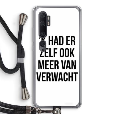 Meer verwacht: Xiaomi Mi Note 10 Transparant Hoesje met koord