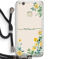 Gele bloemen: Huawei Ascend P10 Lite Transparant Hoesje met koord