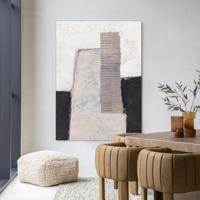 Urban Cotton Wandkleed 'Abstract 1' 110 x 145cm in Frame - black