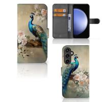 Telefoonhoesje | Met pasjeshouder | voor Samsung Galaxy S23 FE Vintage Pauwen