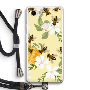 No flowers without bees: Pixel 3 Transparant Hoesje met koord