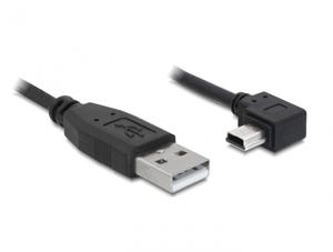 Delock USB-kabel USB 2.0 USB-A stekker, USB-mini-B stekker 1.00 m Zwart 82681