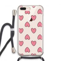 Ondersteboven verliefd: iPhone 8 Plus Transparant Hoesje met koord
