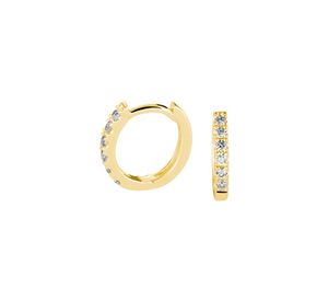 TFT Klapoorringen Diamant 0.10ct (2x0.05ct) G SI Geelgoud Glanzend