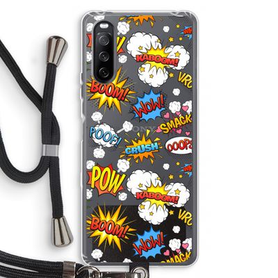 Pow Smack: Sony Sony Xperia 10 III Transparant Hoesje met koord