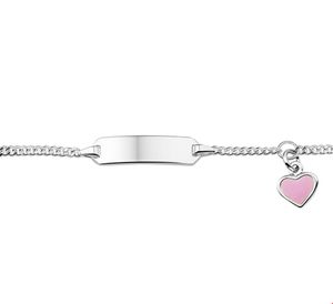 TFT Graveerarmband Zilver Hart Plaat 5 mm 15 cm