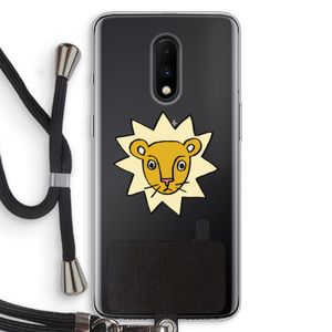Kleine leeuw: OnePlus 7 Transparant Hoesje met koord