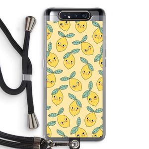 Citroenen: Samsung Galaxy A80 Transparant Hoesje met koord