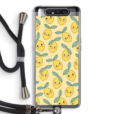 Citroenen: Samsung Galaxy A80 Transparant Hoesje met koord