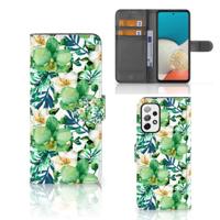 Samsung Galaxy A73 5G Hoesje Orchidee Groen
