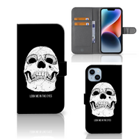 Telefoonhoesje met Naam iPhone 15 Plus Skull Eyes - thumbnail