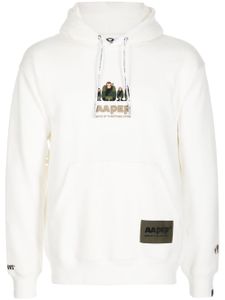 AAPE BY *A BATHING APE® hoodie à lien de resserrage - Blanc