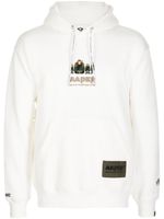 AAPE BY *A BATHING APE® hoodie à lien de resserrage - Blanc - thumbnail