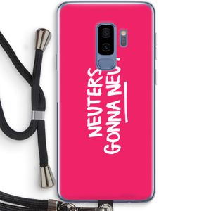 Neuters (roze): Samsung Galaxy S9 Plus Transparant Hoesje met koord