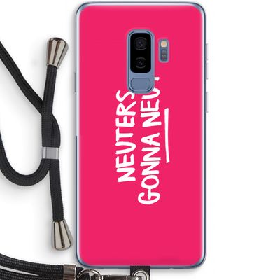 Neuters (roze): Samsung Galaxy S9 Plus Transparant Hoesje met koord