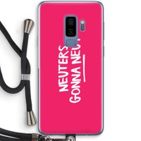 Neuters (roze): Samsung Galaxy S9 Plus Transparant Hoesje met koord