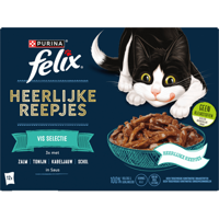 FELIX® Heerlijke Reepjes Vis Selectie Kattenvoer 12x80g bij Jumbo