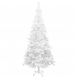 The Living Store Kerstboom Snowy White - 240 cm - Met LED-verlichting en kerstballen