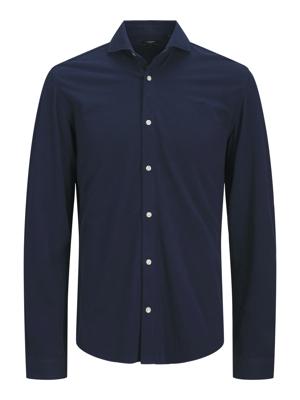 J&j Premium Jprblalance Pique L/s Shirt Smu 12269800 Overhemd Naval Academy Slim Fit