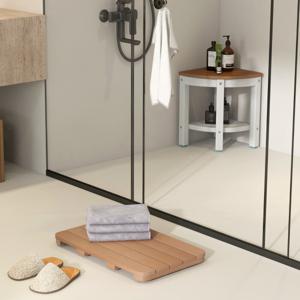 Toiletmat van HIPS-Hout Design Badmat Bestand Tegen een Belasting tot 150 kg Antislip Badmat Waterdichte Saunamat/Binnen/Buiten