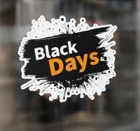Black friday sticker zwart-witte "black days"