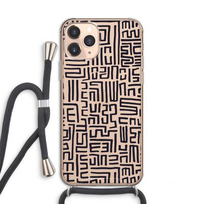 Moroccan Print: iPhone 11 Pro Transparant Hoesje met koord