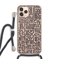 Moroccan Print: iPhone 11 Pro Transparant Hoesje met koord