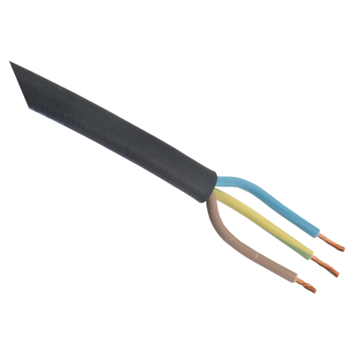 Q-Link Rubbel Kabel | Glad | 3 x 2.5 mm² | 10 m | Zwart - 03.006.68